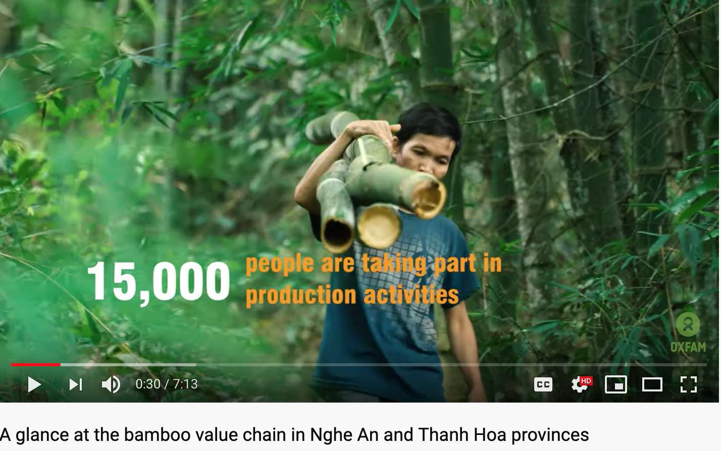 Oxfam video: A glance at the bamboo value chain in Nghe An and Thanh Hoa provinces